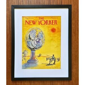 Framed 1988 The New Yorker Magazine August 15 Giant Fan Eugene Mihaesco